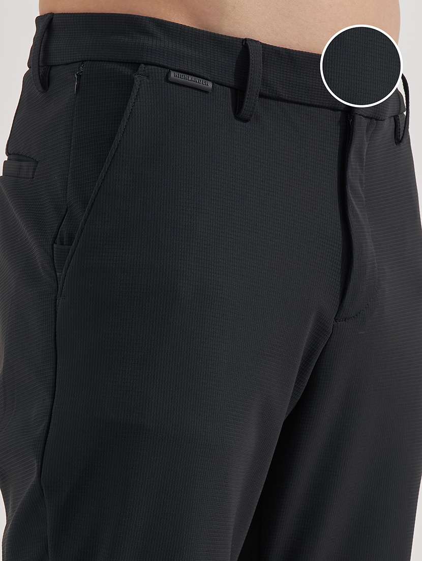 men solid mid rise flat front formal trouser - 22526790 -  Standard Image - 1