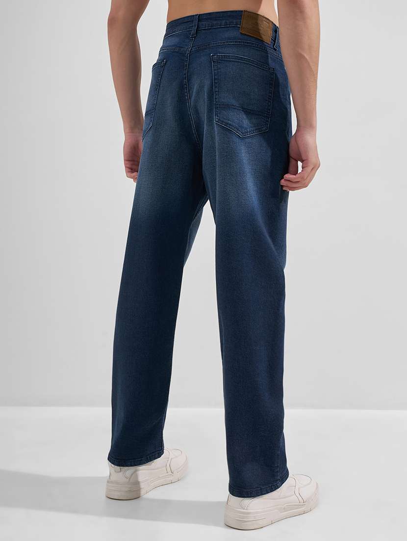 men washed mid rise full length straight jeans - 22526834 -  Standard Image - 4