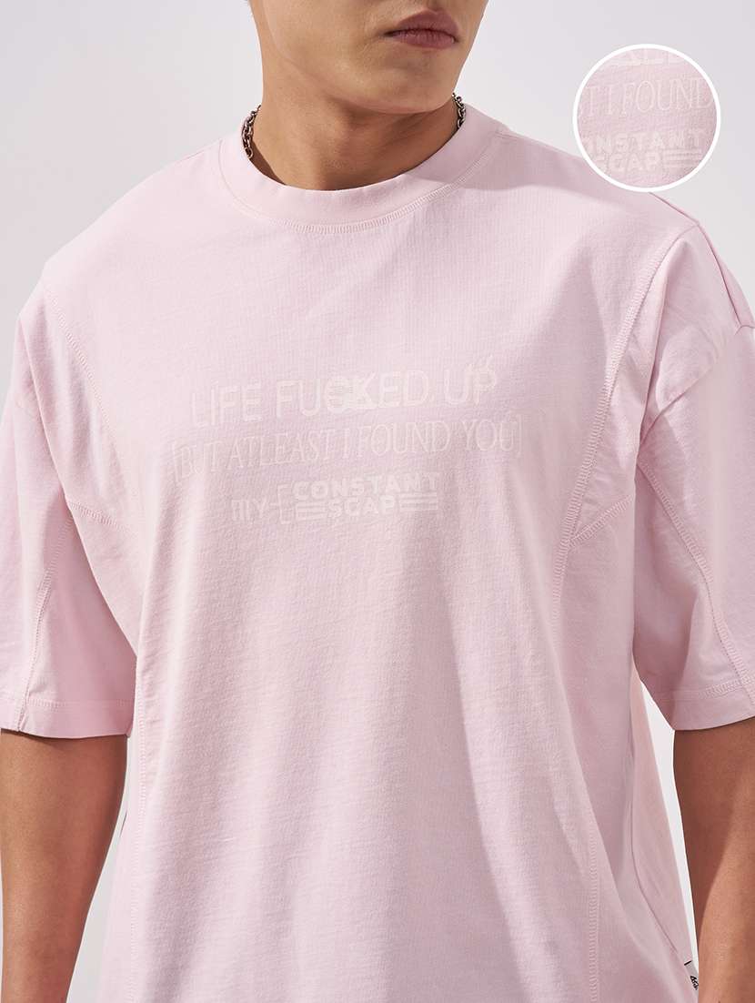 men printed short sleeve oversized t-shirt - 22526837 -  Standard Image - 1