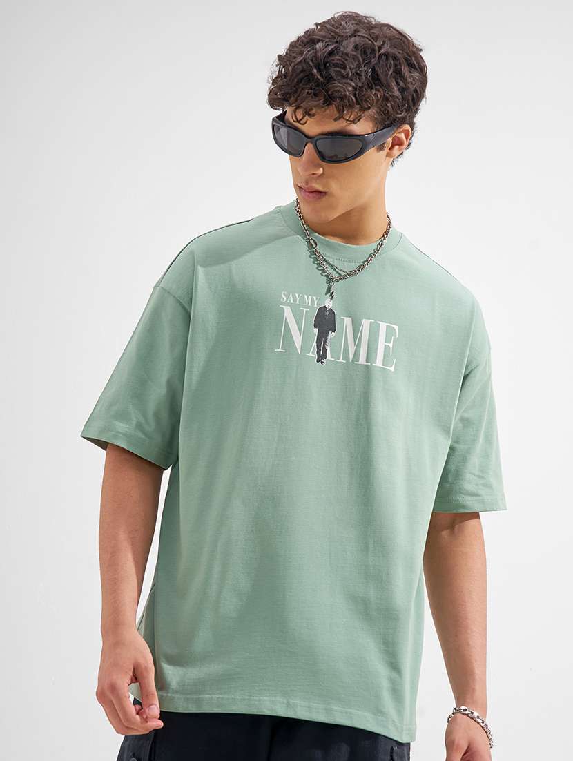 men printed short sleeve oversized t-shirt - 22526862 -  Standard Image - 1