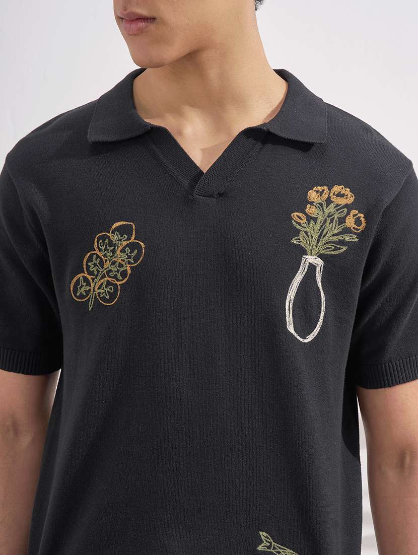men self design short sleeve regular fit polo t-shirt - 22526865 -  Standard Image - 1