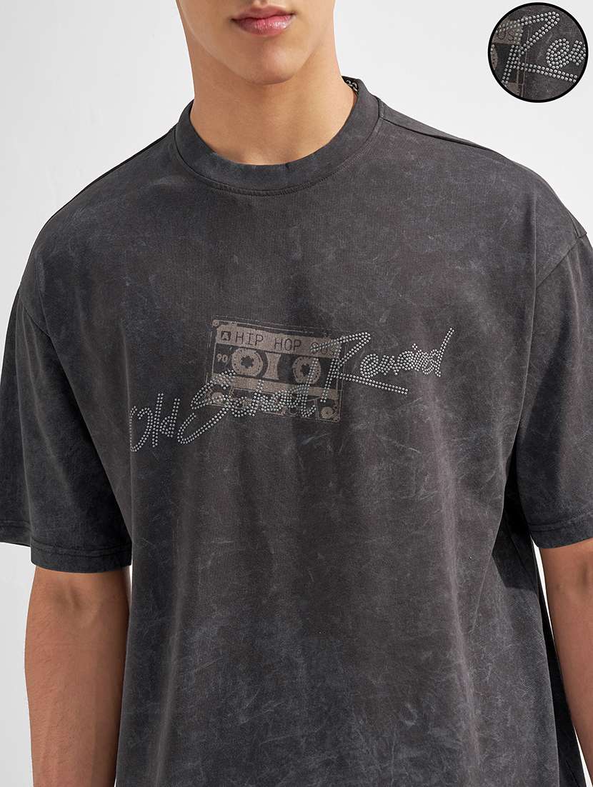 men printed short sleeve oversized t-shirt - 22526877 -  Standard Image - 1