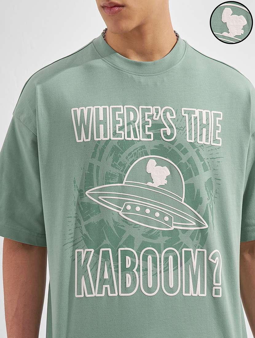 men printed short sleeve oversized t-shirt - 22526879 -  Standard Image - 1