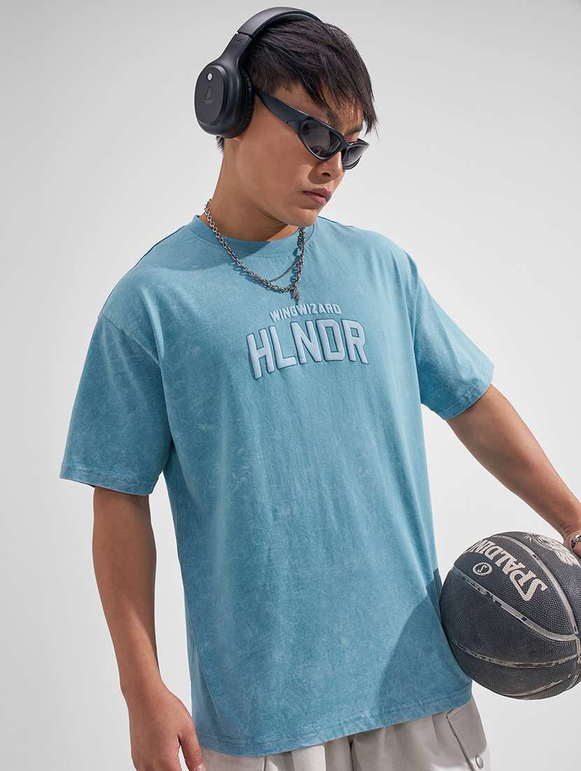 men printed short sleeve oversized t-shirt - 22526889 -  Standard Image - 1