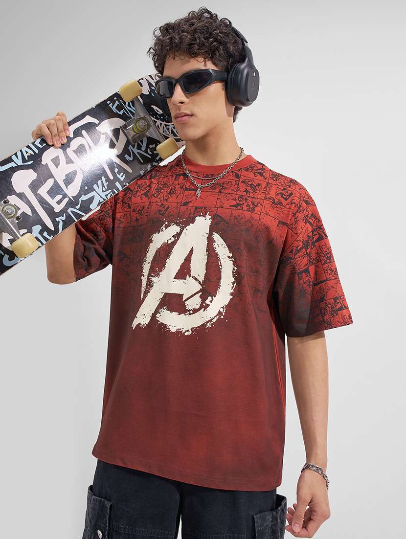 men printed short sleeve oversized t-shirt - 22526908 -  Standard Image - 1