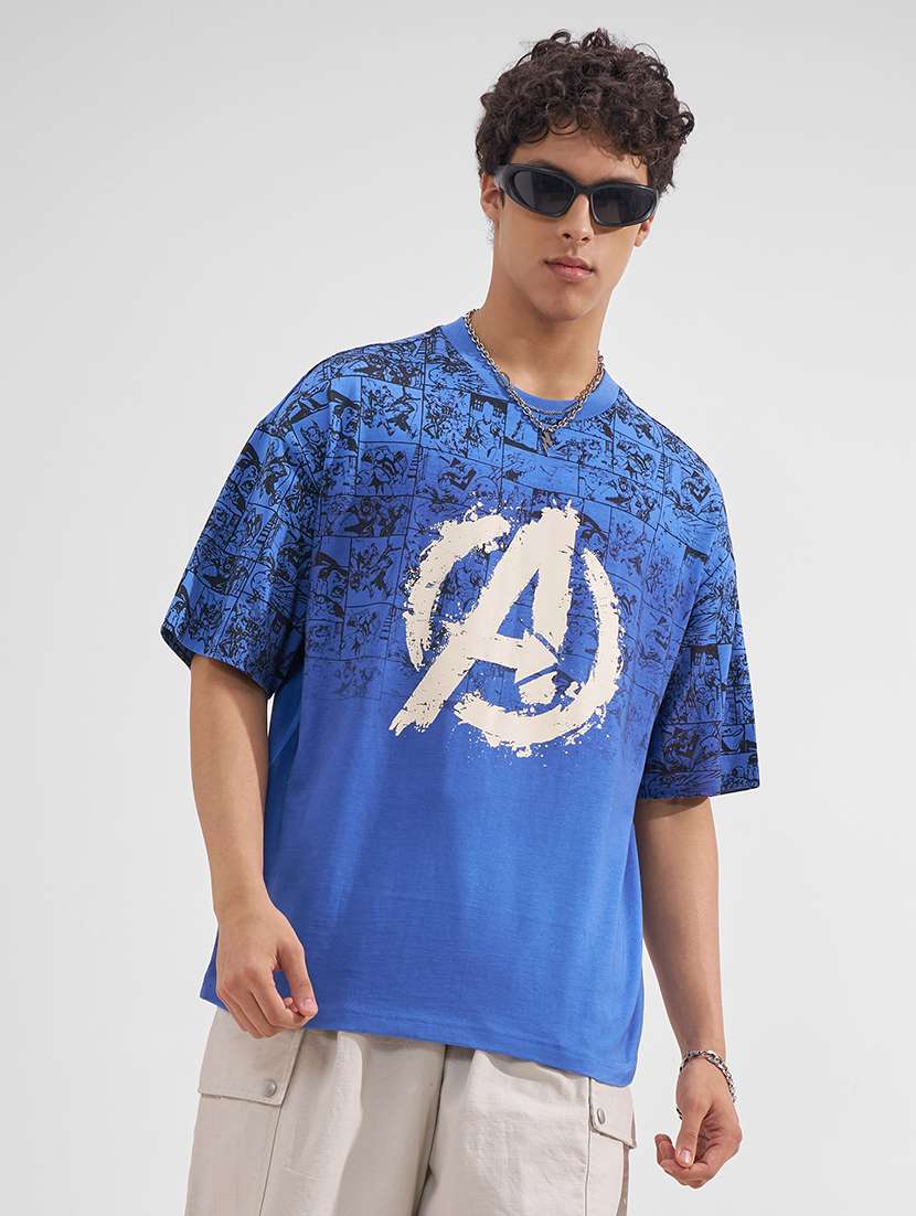 men printed short sleeve oversized t-shirt - 22526909 -  Standard Image - 1