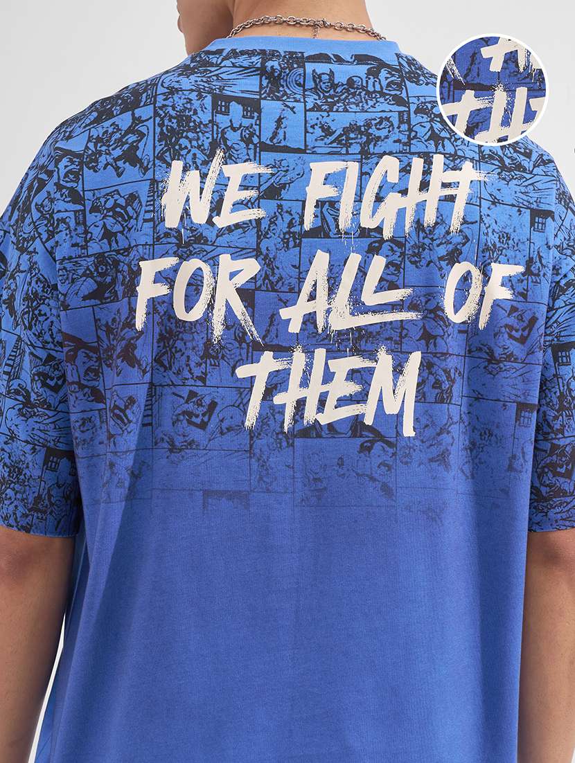 men printed short sleeve oversized t-shirt - 22526909 -  Standard Image - 4