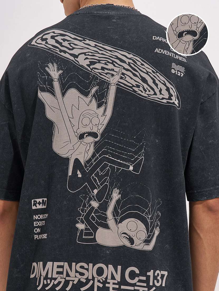 men printed short sleeve oversized t-shirt - 22526913 -  Standard Image - 4