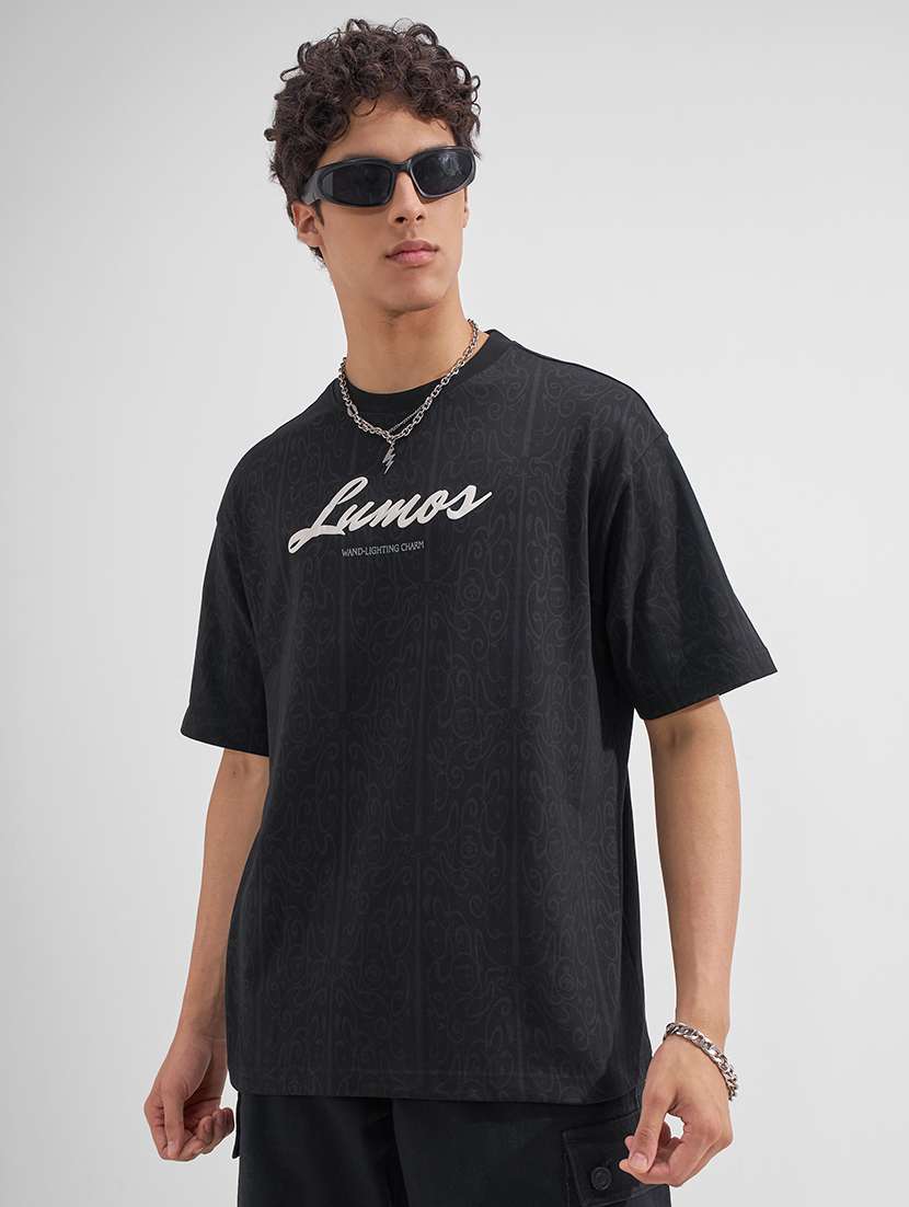 men printed short sleeve oversized t-shirt - 22526917 -  Standard Image - 1