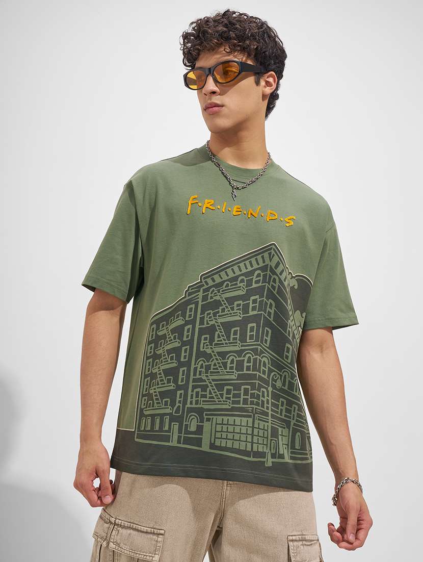 men printed short sleeve oversized t-shirt - 22526920 -  Standard Image - 1