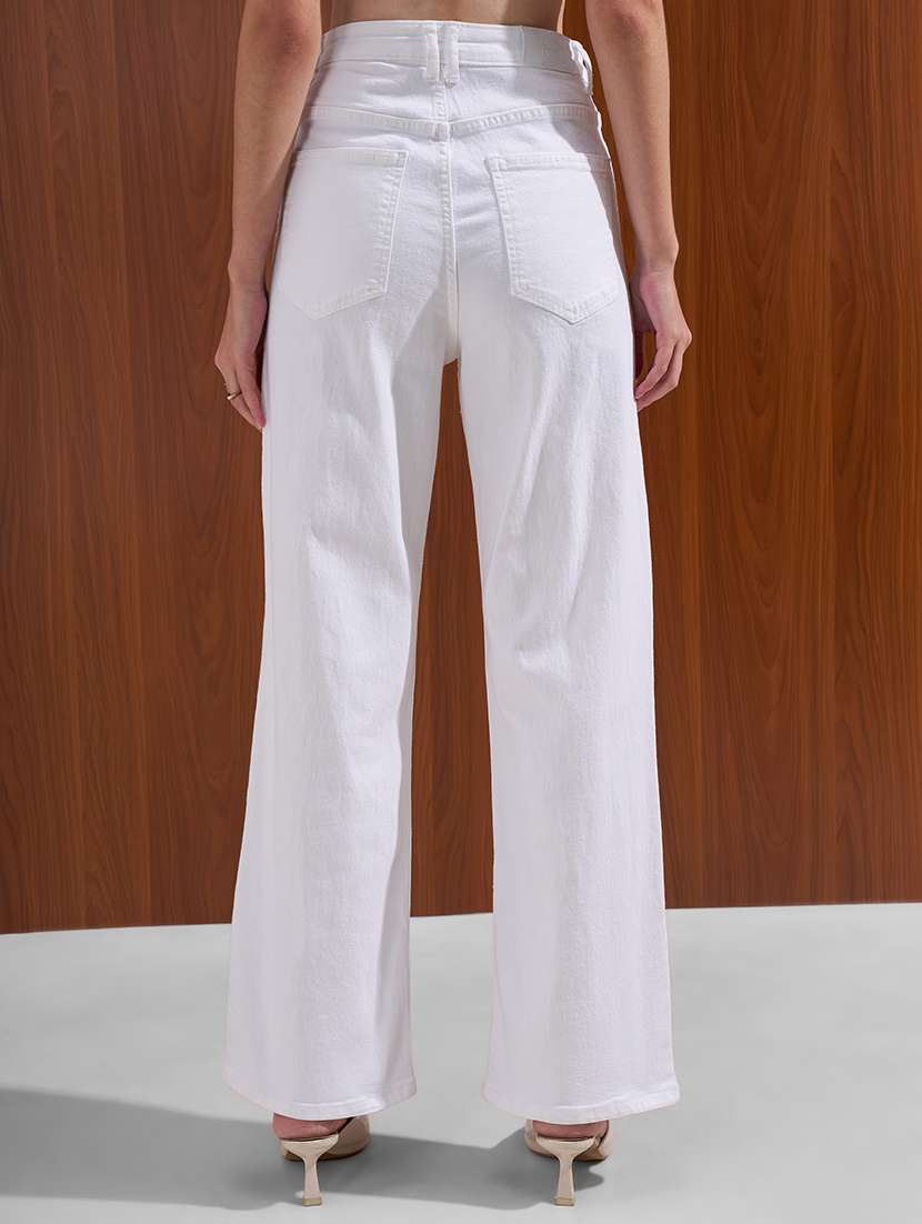women solid mid rise straight fit jeans - 22526924 -  Standard Image - 4