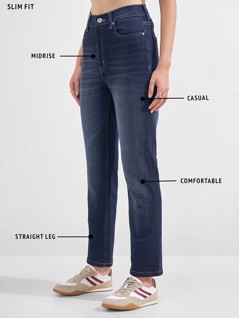 women solid mid rise slim fit jeans - 22526927 -  Standard Image - 4