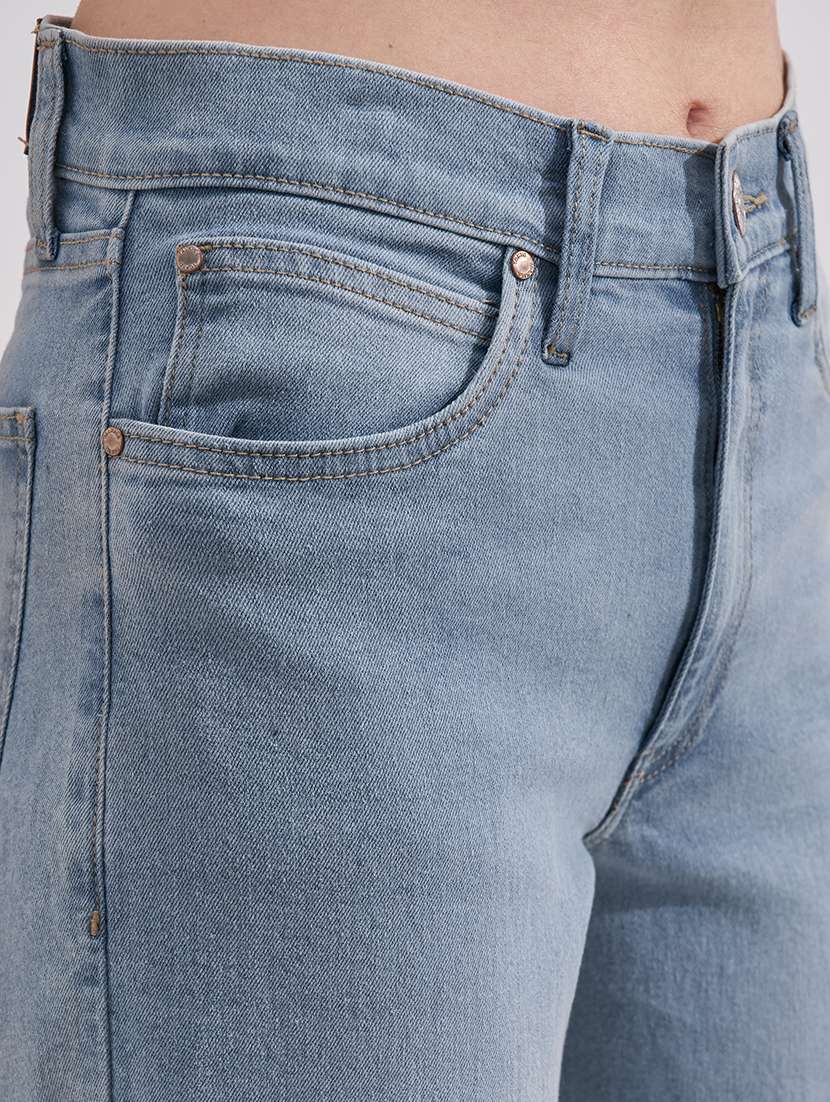 women solid mid rise straight fit jeans - 22526930 -  Standard Image - 1