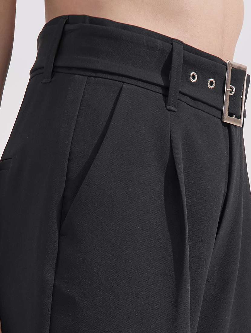 women solid high rise cigarette pants - 22526943 -  Standard Image - 1