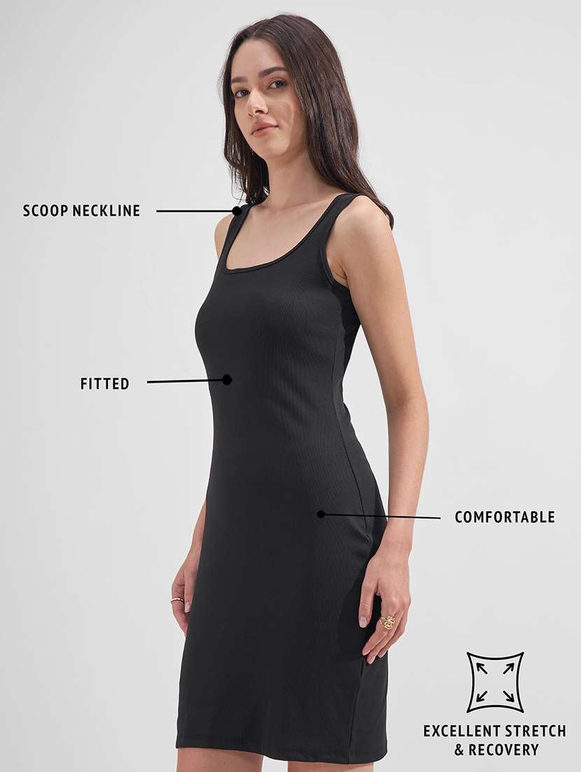 women solid sleeveless bodycon dress - 22526974 -  Standard Image - 4