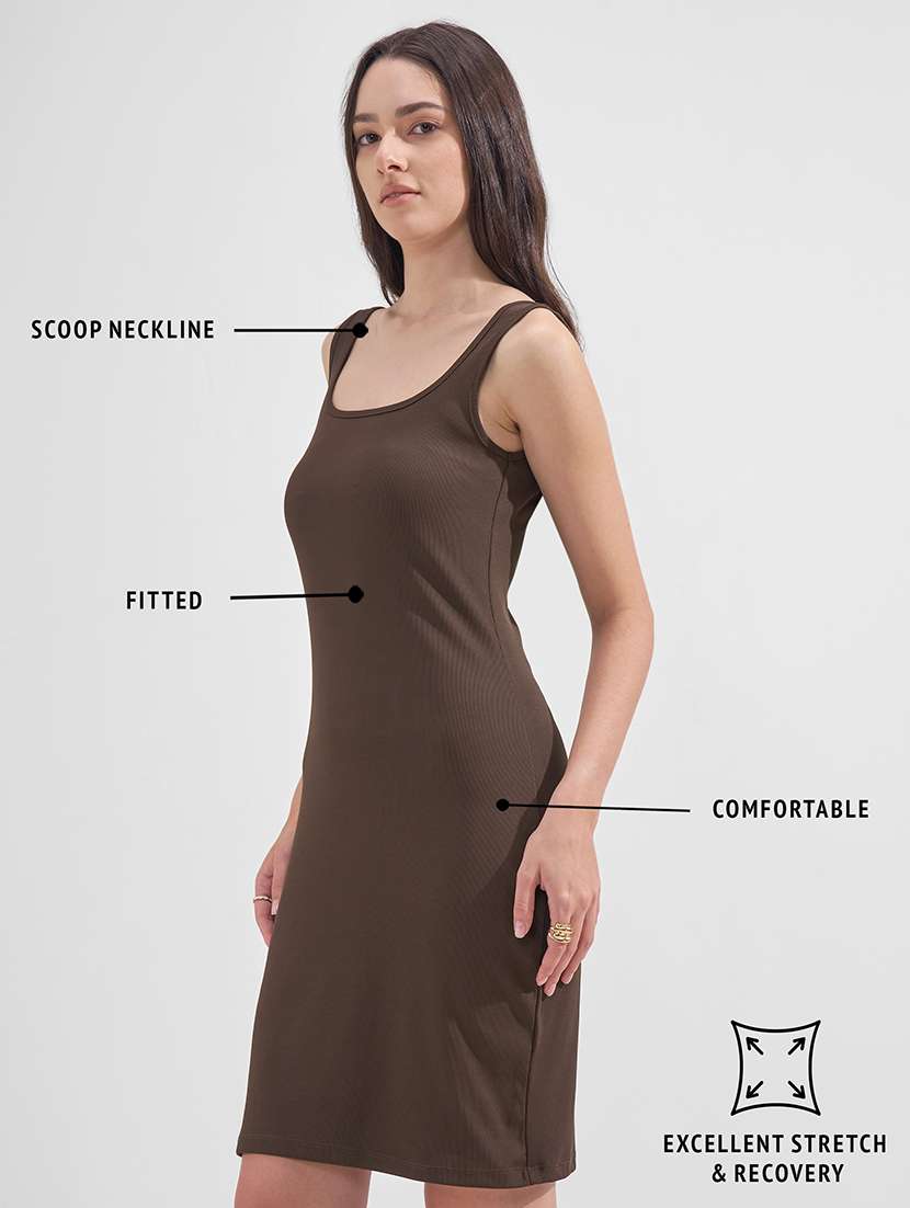 women solid sleeveless bodycon dress - 22526975 -  Standard Image - 4