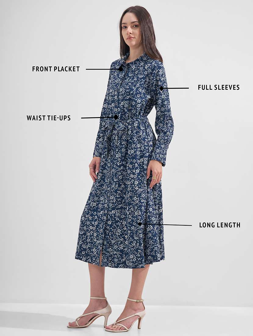 women printed collared shirt dress - 22526982 -  Standard Image - 4