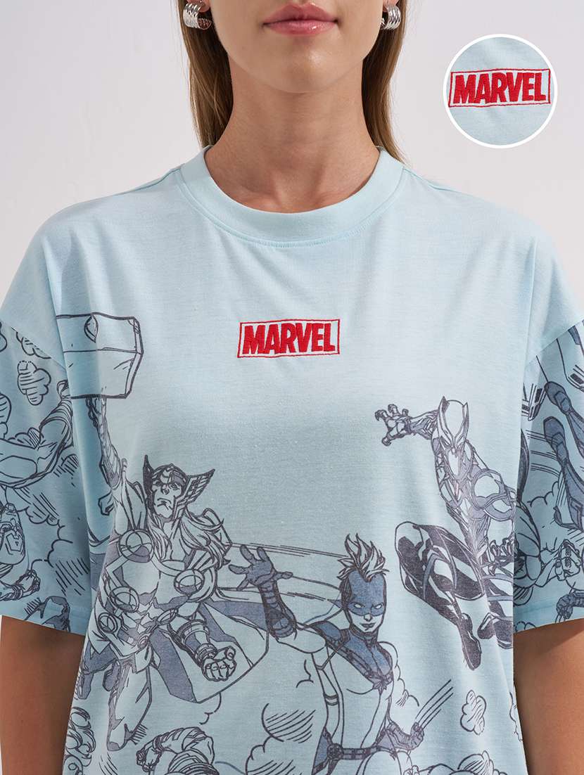 women printed round neck short sleeves t-shirt - 22527028 -  Standard Image - 1