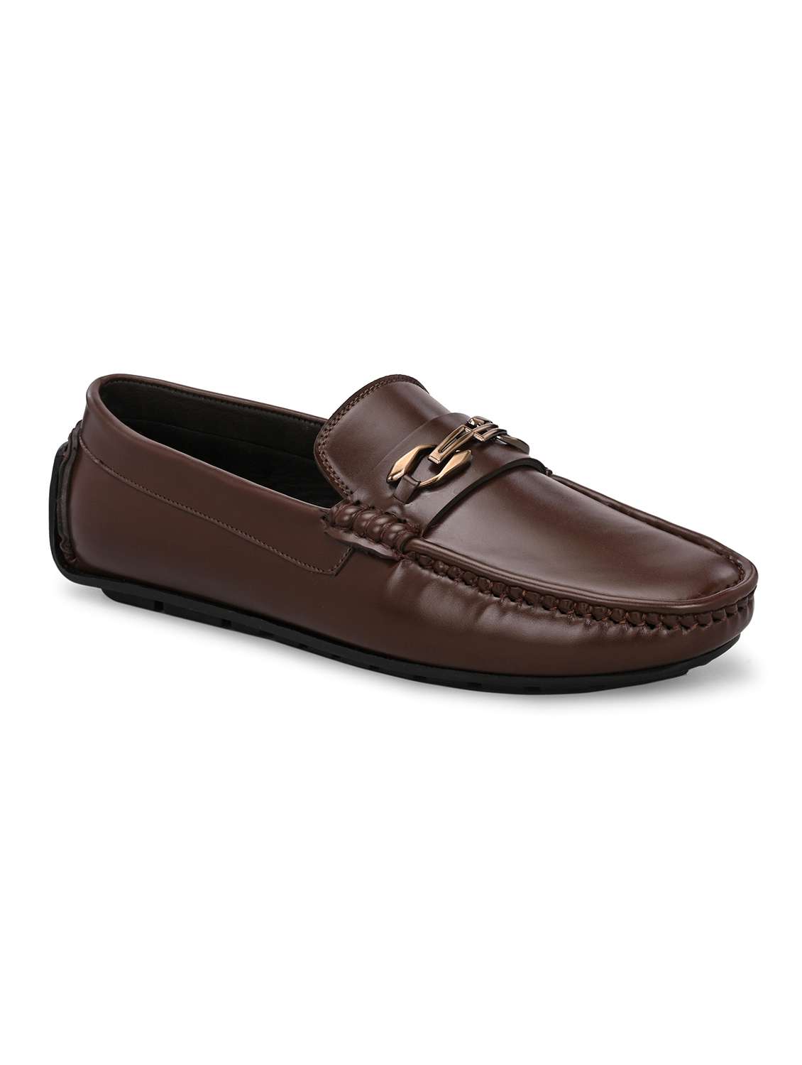 men brown slip on horsebit loafer - 22527041 -  Standard Image - 1