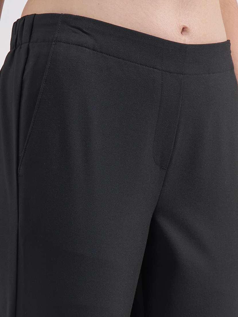 women solid mid rise ankle length tapered pant - 22527048 -  Standard Image - 1