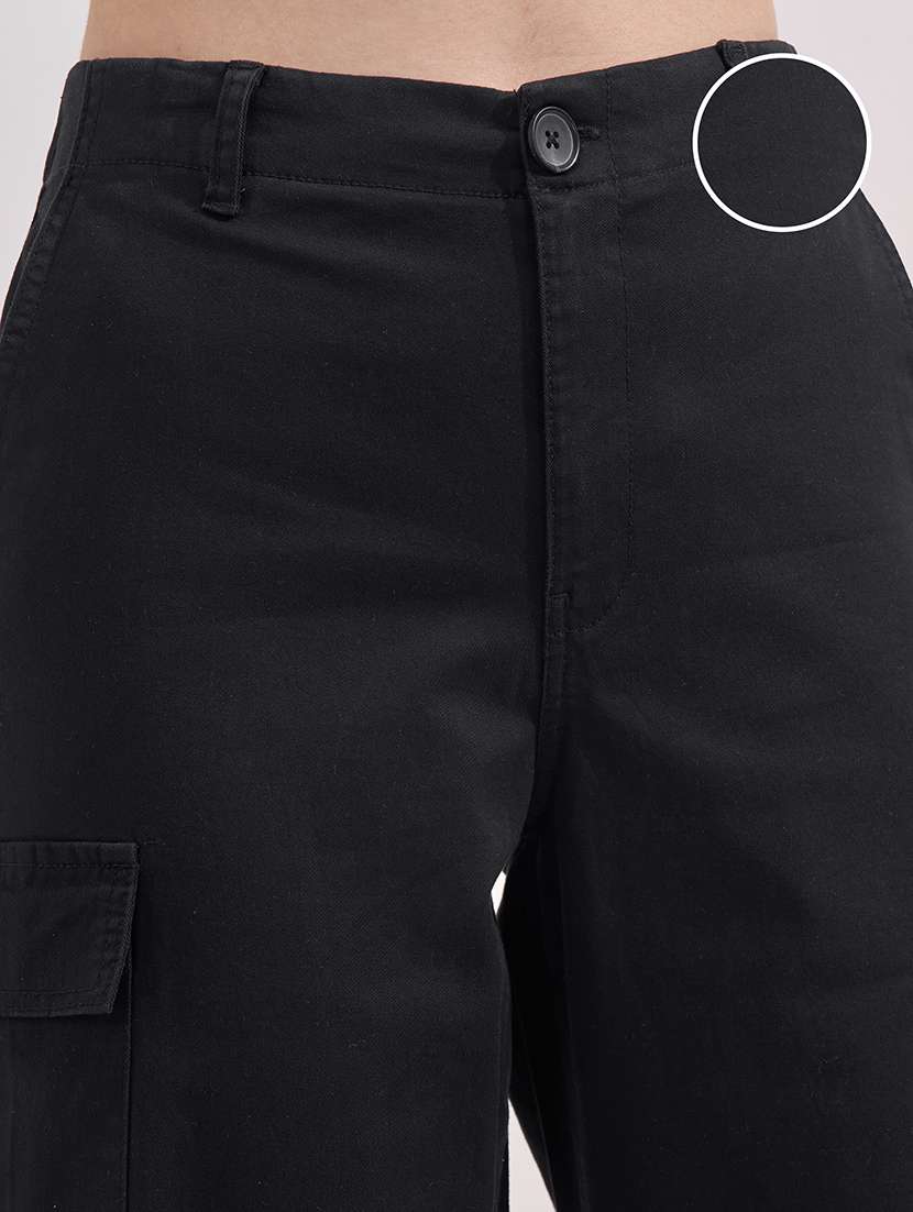 women solid mid rise cargo pants - 22527050 -  Standard Image - 1