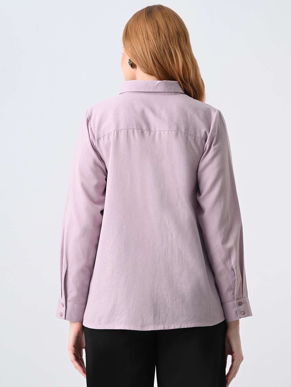 women solid collared formal shirt - 22527072 -  Standard Image - 4