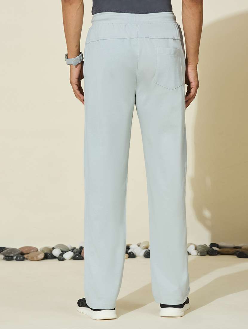  men solid mid rise full length track pant - 22527223 -  Standard Image - 4