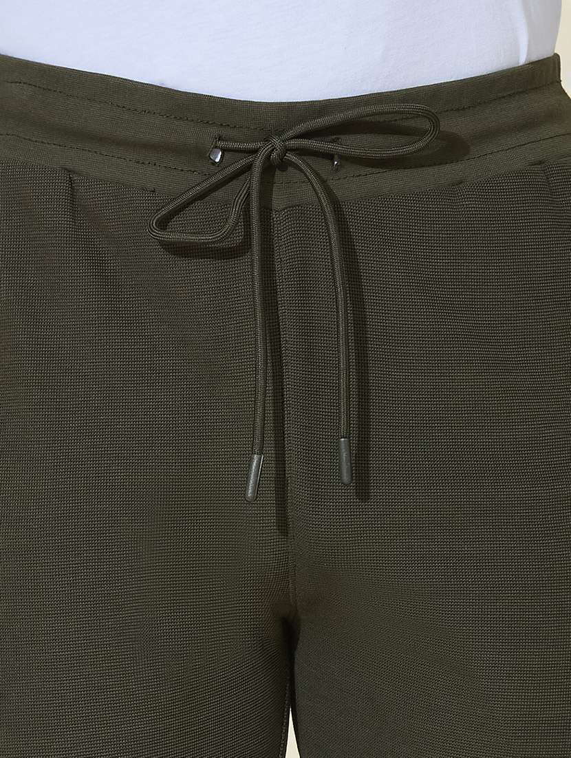  men solid mid rise full length track pant - 22527227 -  Standard Image - 1