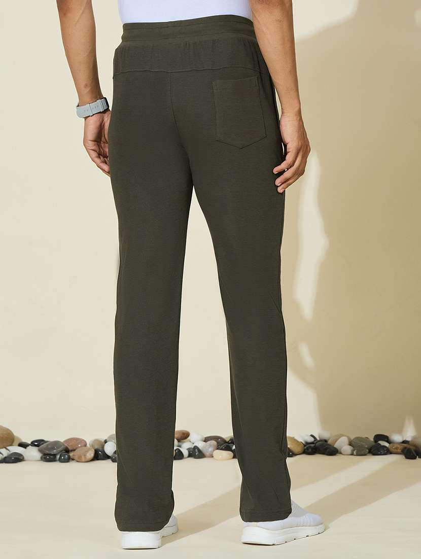  men solid mid rise full length track pant - 22527227 -  Standard Image - 4