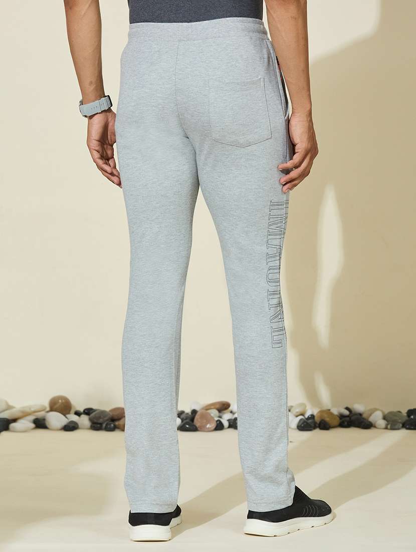 men solid mid rise  full length track pant - 22527233 -  Standard Image - 4