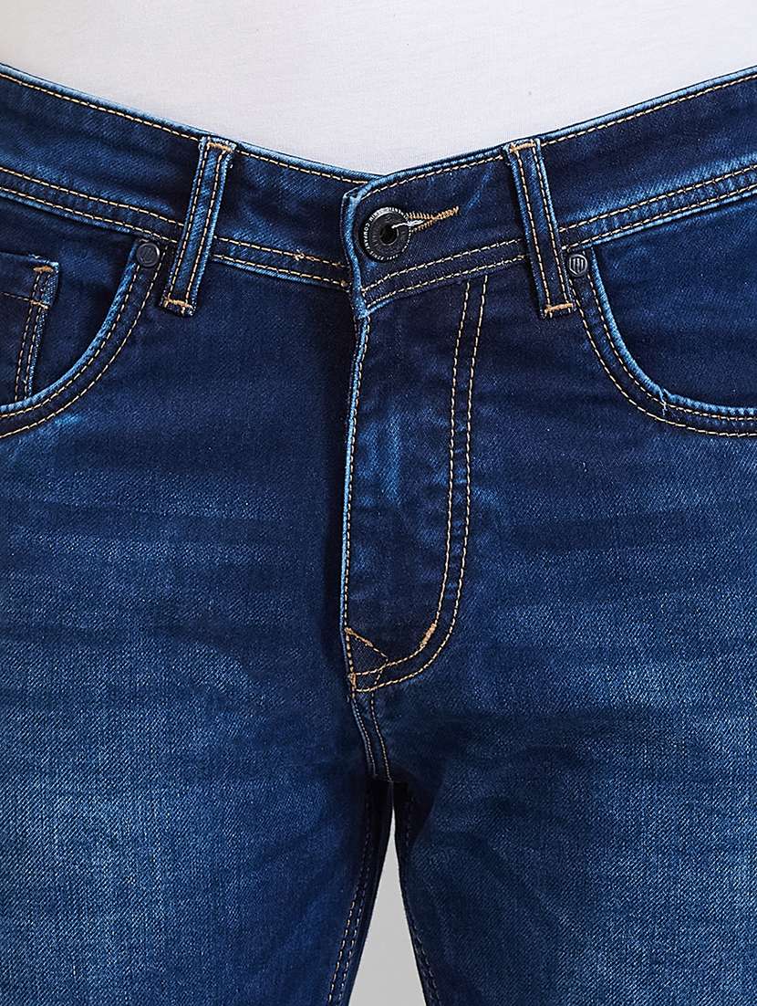 men washed mid rise full length straight jeans - 22527242 -  Standard Image - 1