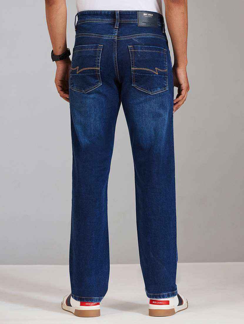 men washed mid rise full length straight jeans - 22527242 -  Standard Image - 4