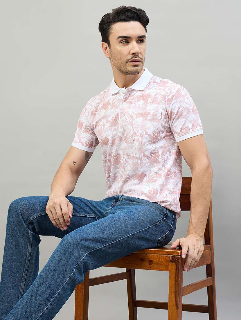men printed short sleeve regular fit polo t-shirt - 22527267 -  Standard Image - 6