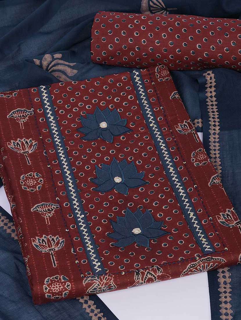 women printed unstitched suit set - 22527358 -  Standard Image - 1