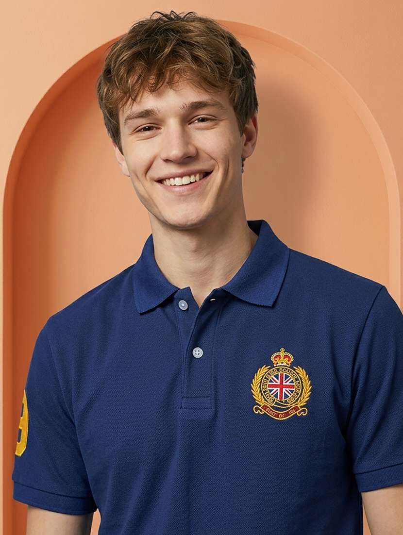 Men Solid Short Sleeve Regular Fit Polo T-shirt - 22527427 -  Standard Image - 1