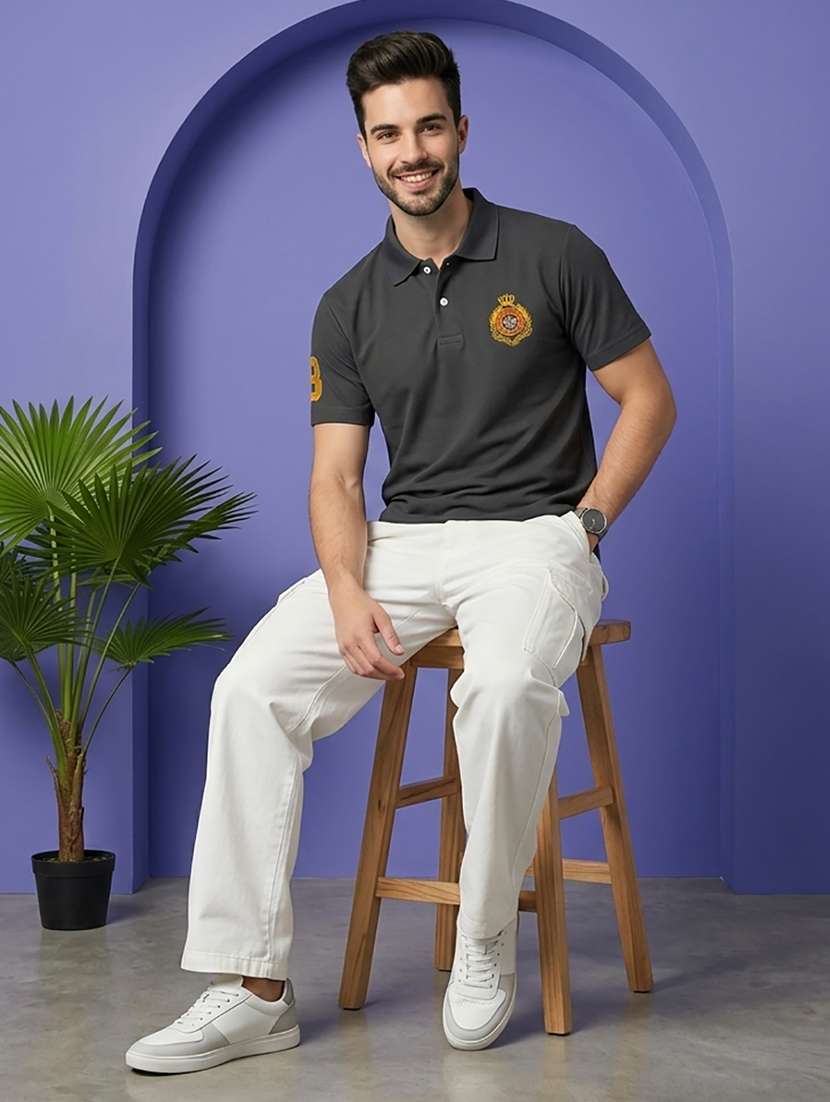 men solid short sleeve regular fit polo t-shirt - 22527471 -  Standard Image - 4