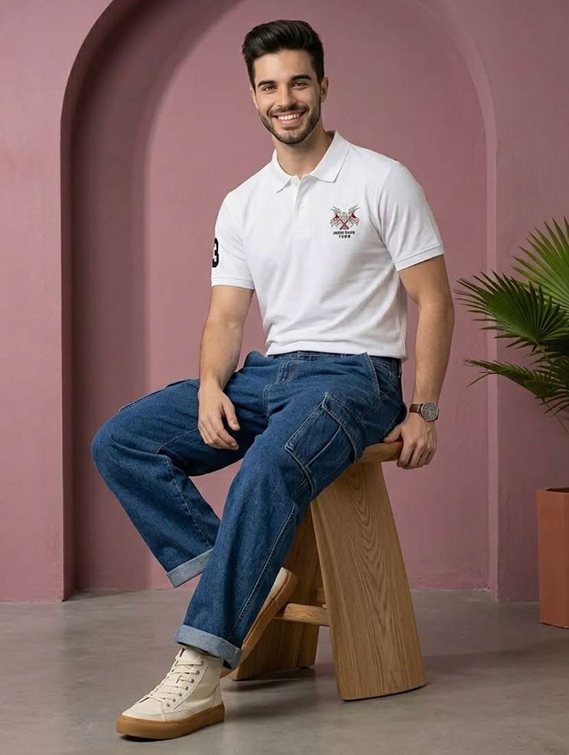 men solid short sleeve regular fit polo t-shirt - 22527482 -  Standard Image - 4