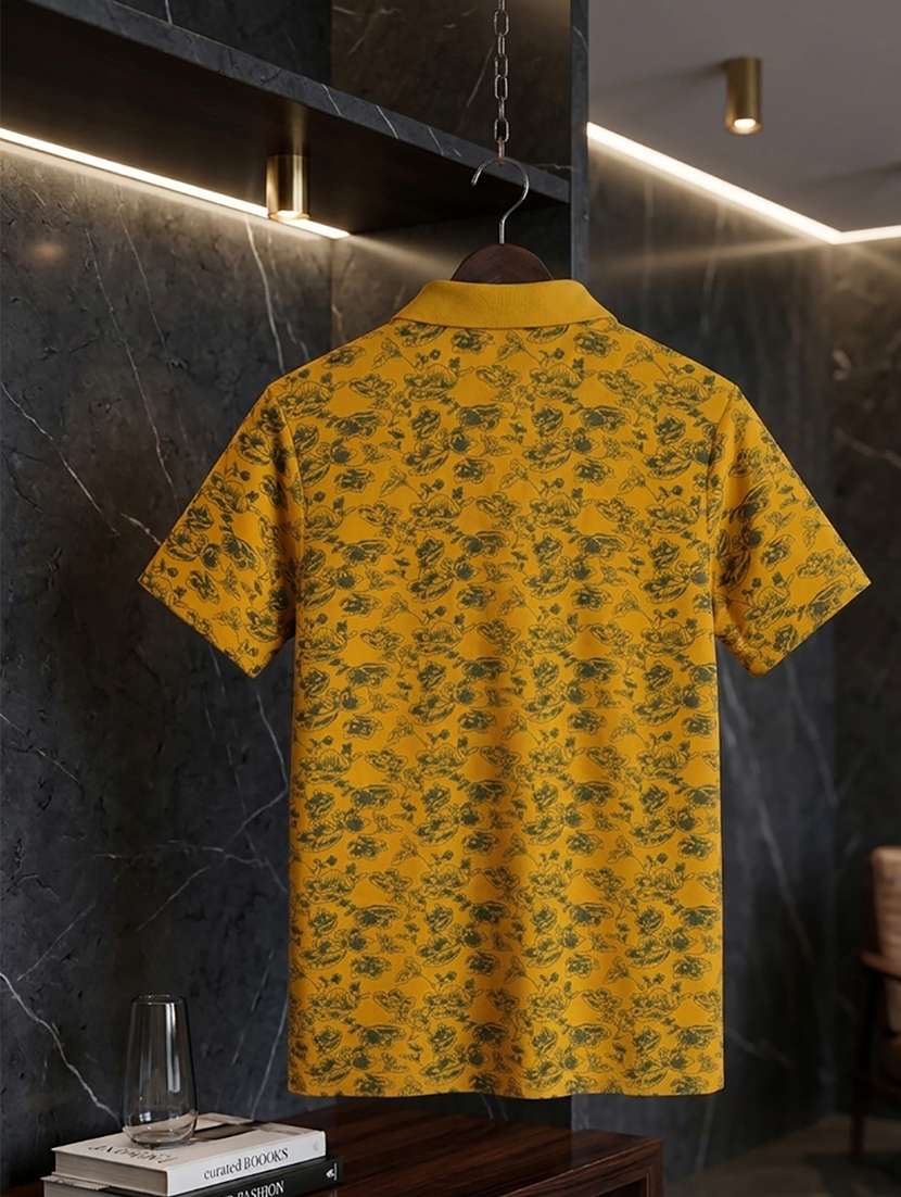 men printed short sleeve regular fit polo t-shirt - 22527506 -  Standard Image - 4
