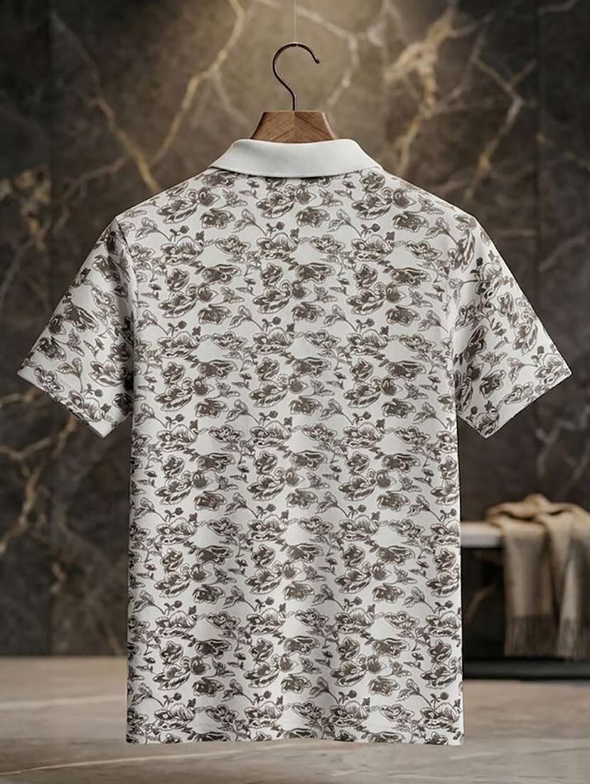 men printed short sleeve regular fit polo t-shirt - 22527508 -  Standard Image - 4