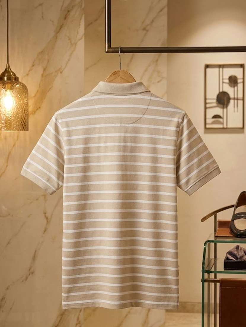 men striped short sleeves polo t-shirt - 22527538 -  Standard Image - 4