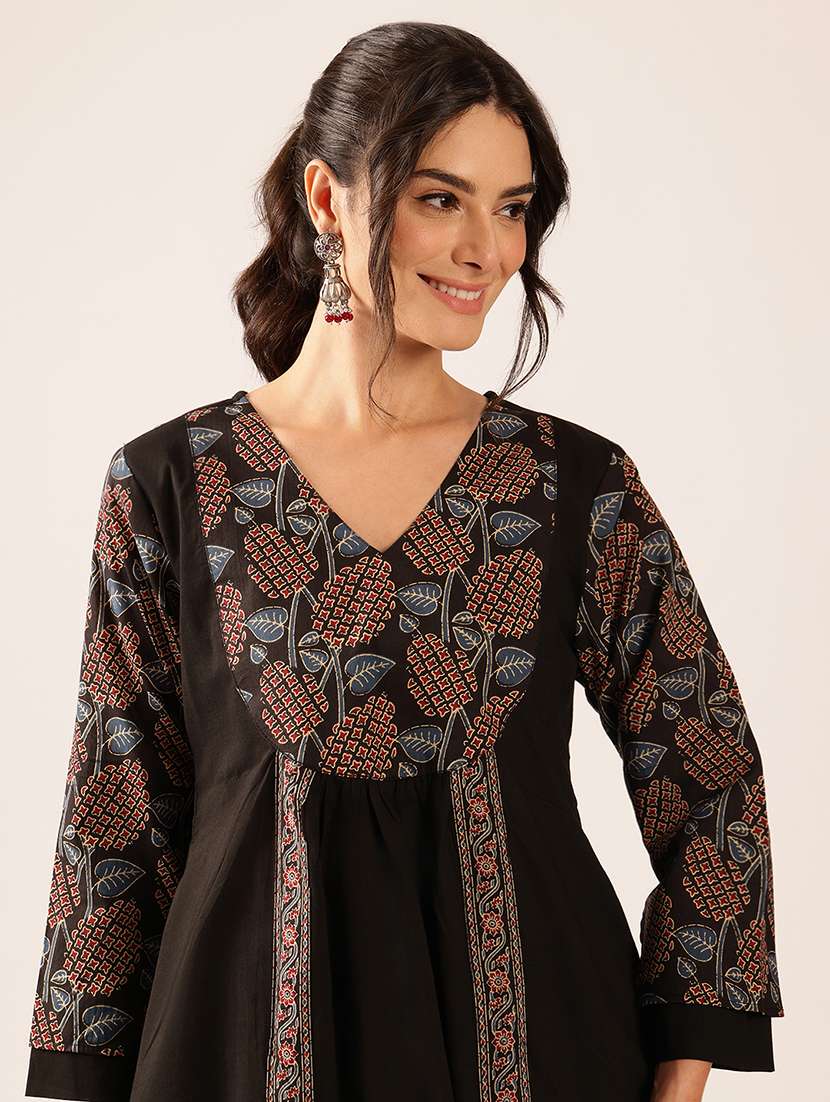 women printed long sleeve ethnic co-ord set - 22527653 -  Standard Image - 1