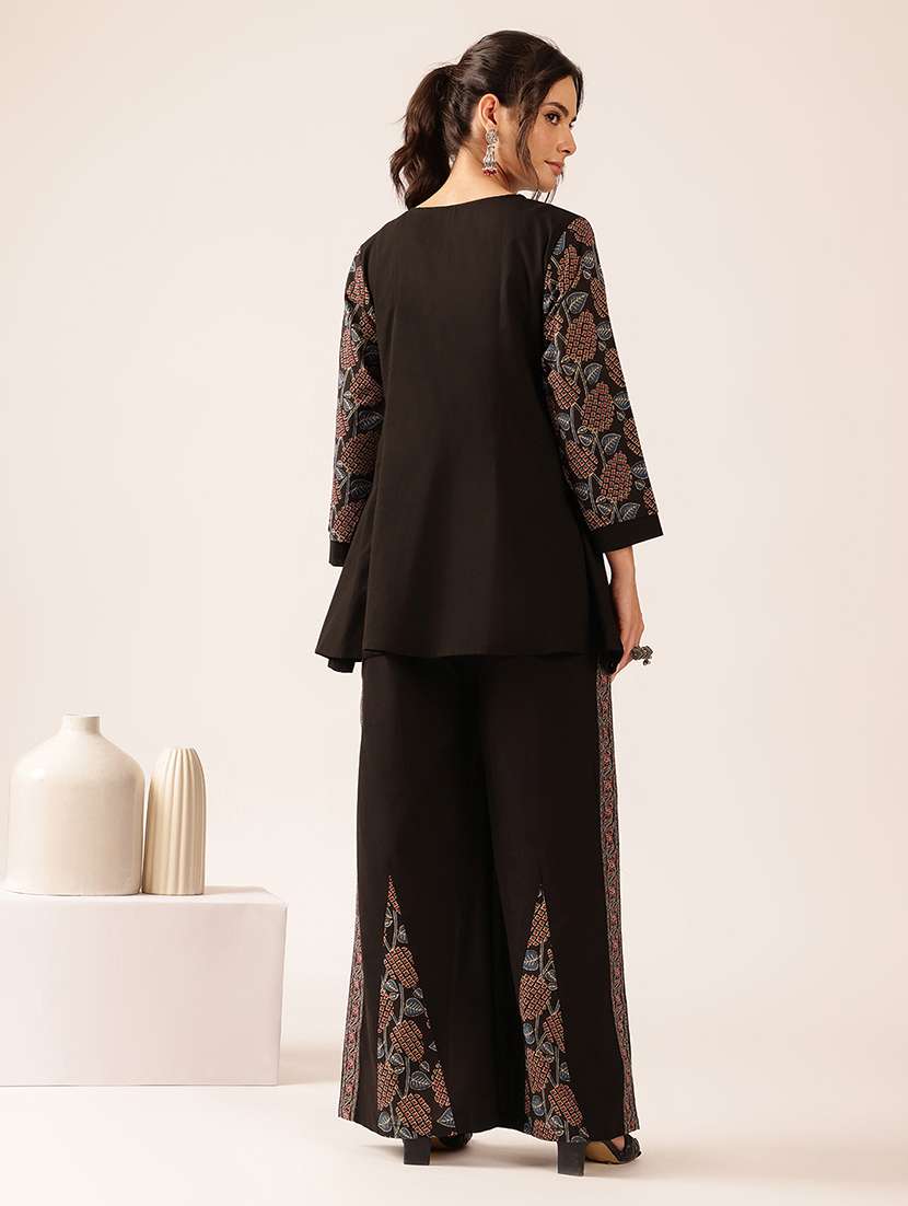 women printed long sleeve ethnic co-ord set - 22527653 -  Standard Image - 4