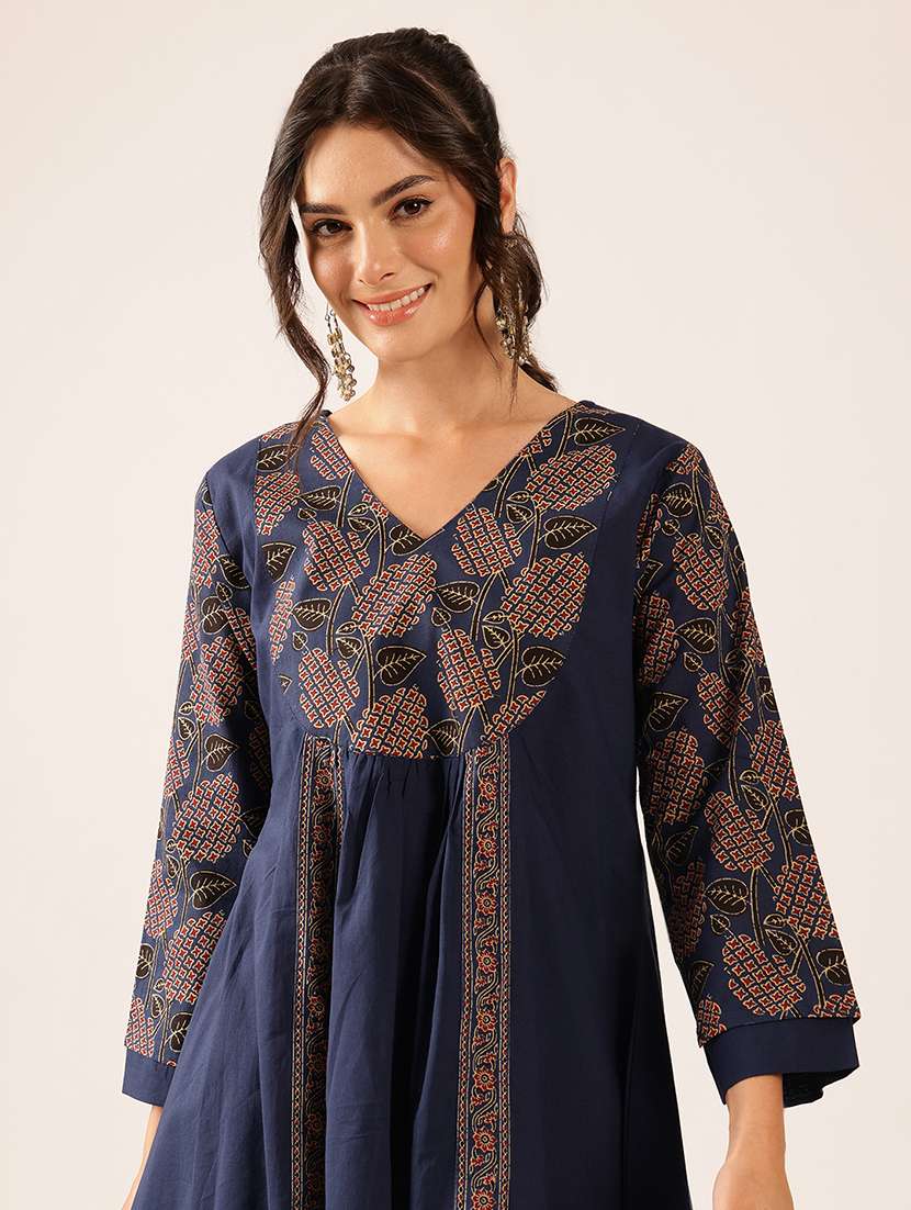 women printed long sleeve ethnic co-ord set - 22527660 -  Standard Image - 1