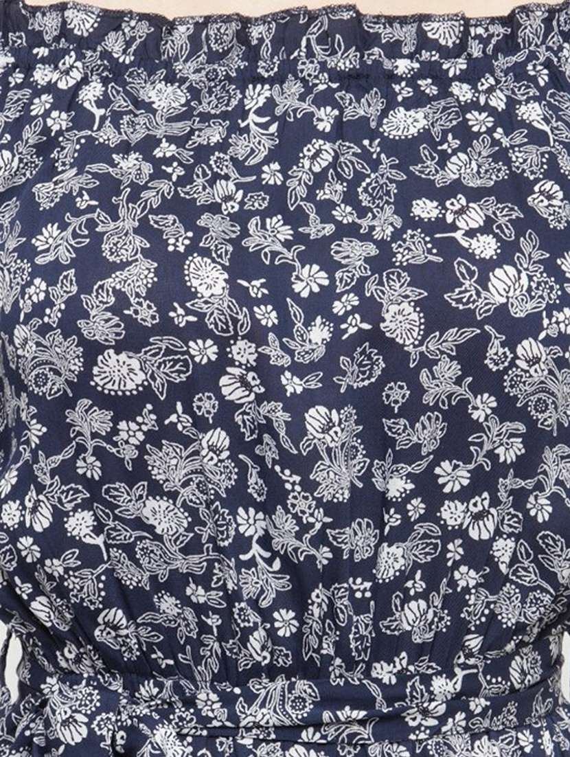 women printed off shoulder tiered dress - 22527943 -  Standard Image - 1