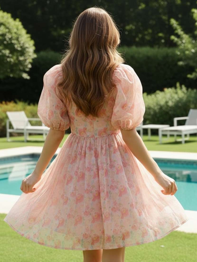 women printed sweetheart neck fit and flare dress - 22527968 -  Standard Image - 4
