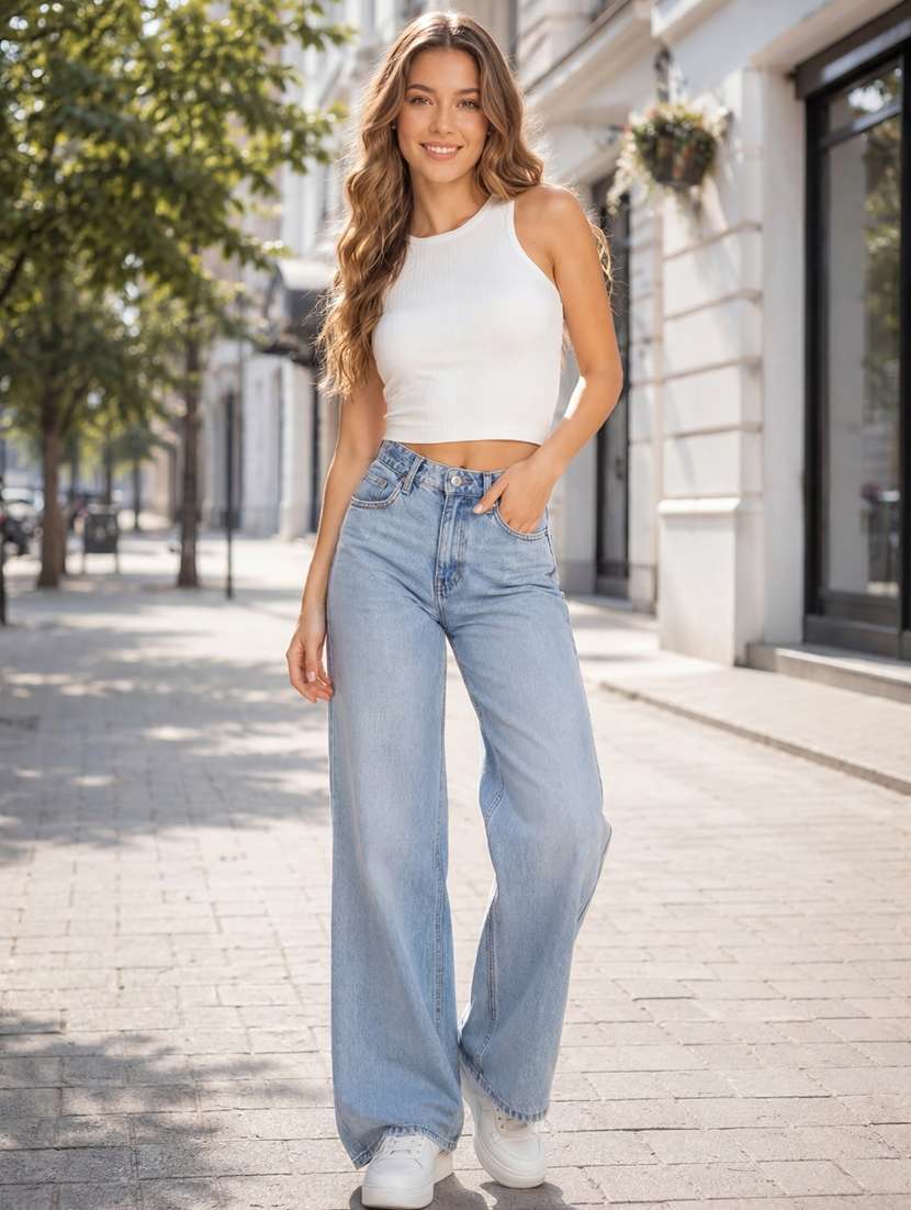 women solid sleeveless crop top - 22527982 -  Standard Image - 4