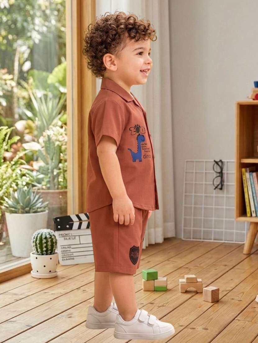 boys printed shirt & shorts co-ords set - 22528002 -  Standard Image - 1