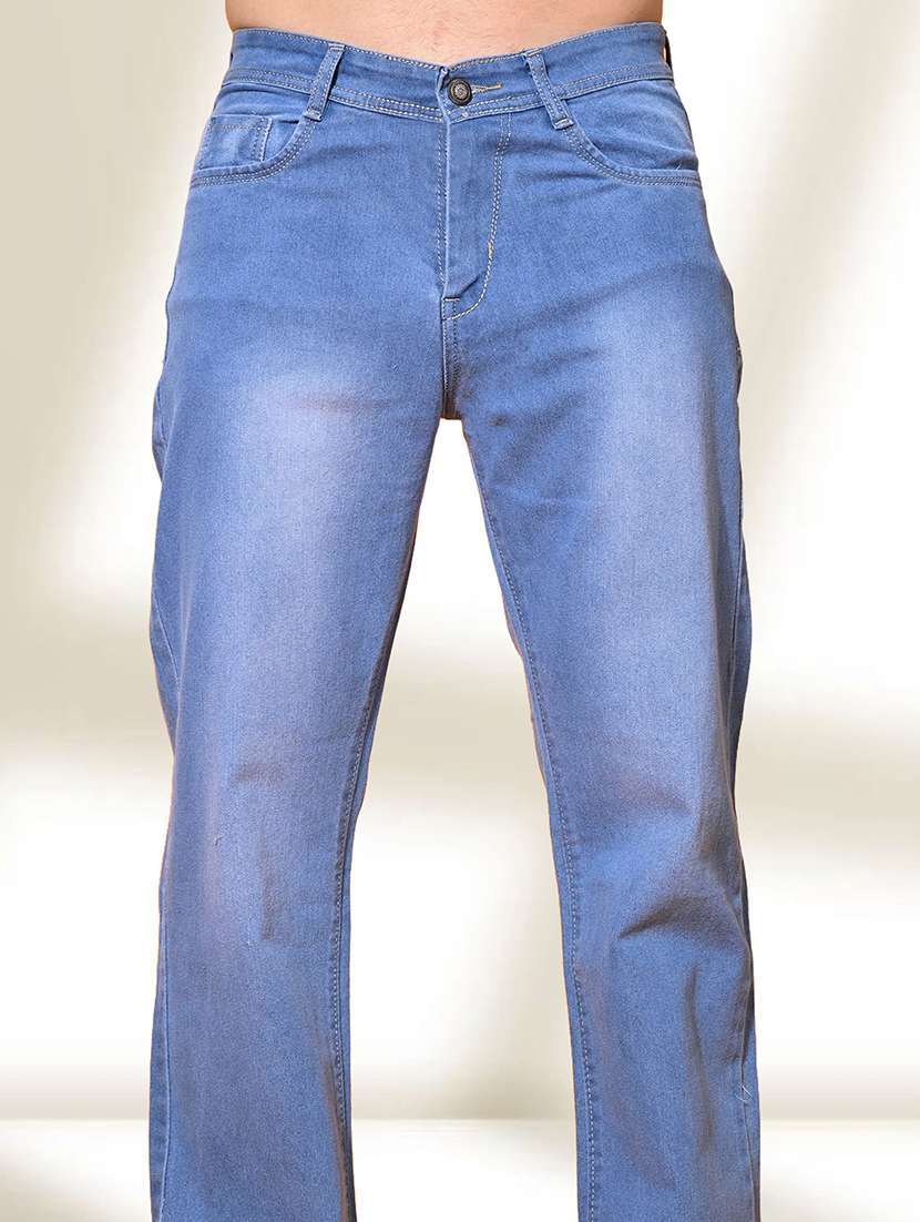 men washed mid rise full length straight jeans - 22528051 -  Standard Image - 1