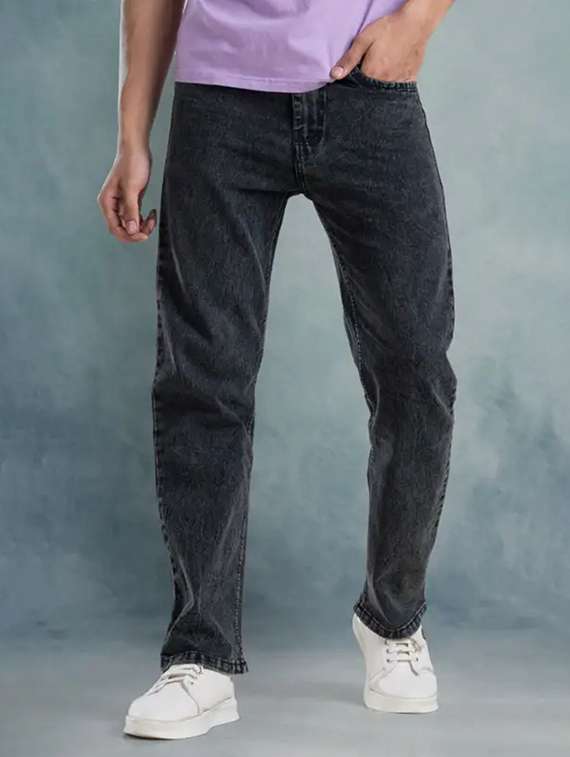 Men Washed Mid Rise Full Length Straight Jeans - 22528144 -  Standard Image - 1