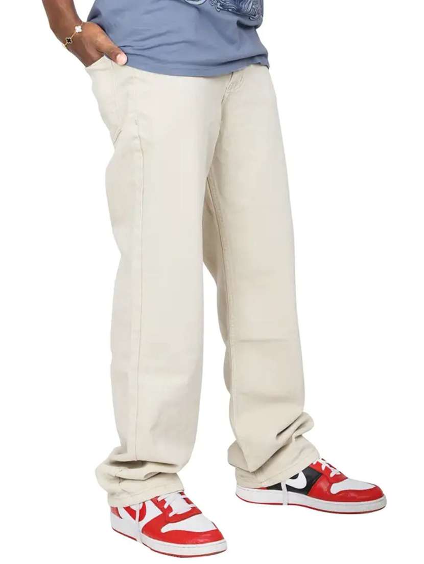men plain mid rise full length relaxed fit jeans - 22528234 -  Standard Image - 4